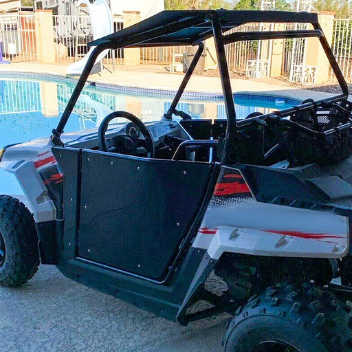 DURAFORCE For 2009-2022 Polaris RZR 170 Aluminum Opening Doors + Heavy Duty Roof Black