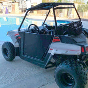 DURAFORCE For 2009-2022 Polaris RZR 170 Aluminum Opening Doors + Heavy Duty Roof Black