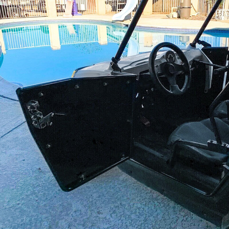 DURAFORCE For 2009-2022 Polaris RZR 170 Aluminum Opening Doors + Heavy Duty Roof Black