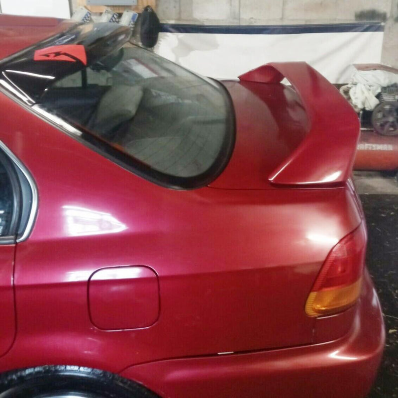 DURAFORCE FOR HONDA CIVIC 4DR 2DR EM EJ Si 96-2000 TRUNK SPOILER WING W/ LED BRAKE LIGHT