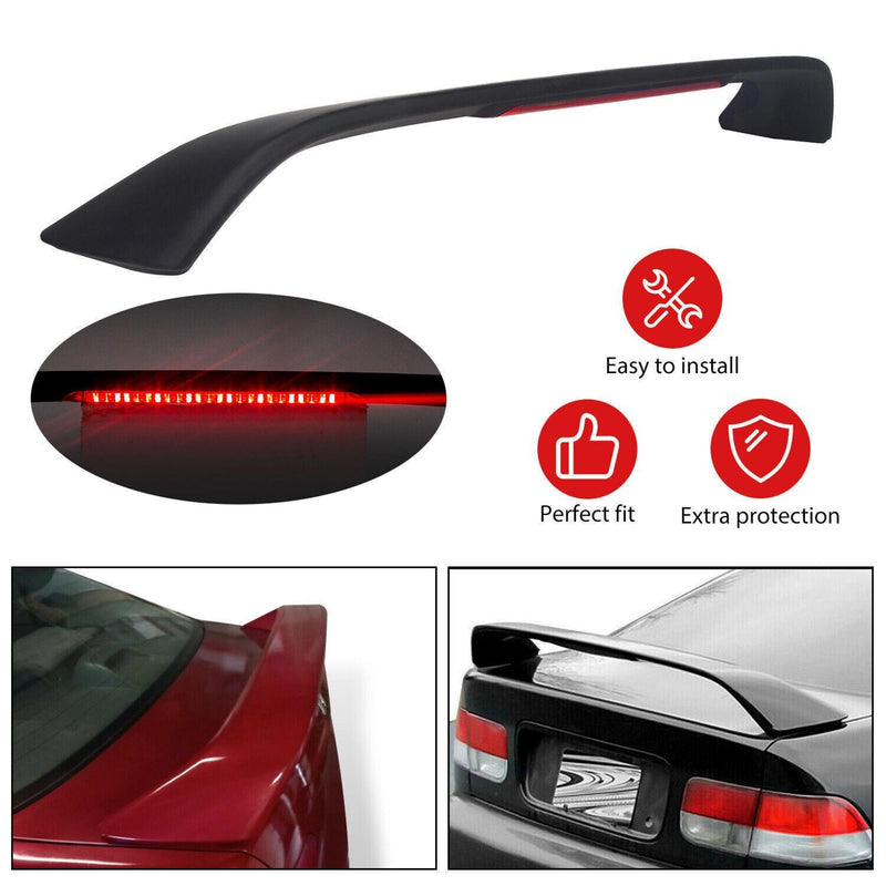 DURAFORCE FOR HONDA CIVIC 4DR 2DR EM EJ Si 96-2000 TRUNK SPOILER WING W/ LED BRAKE LIGHT