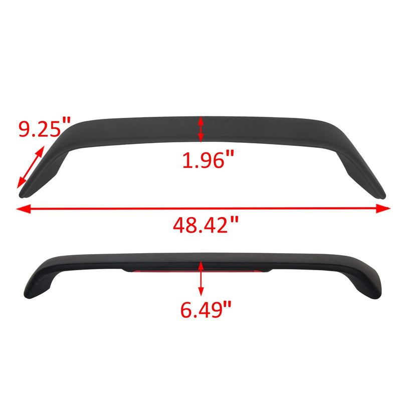 DURAFORCE FOR HONDA CIVIC 4DR 2DR EM EJ Si 96-2000 TRUNK SPOILER WING W/ LED BRAKE LIGHT