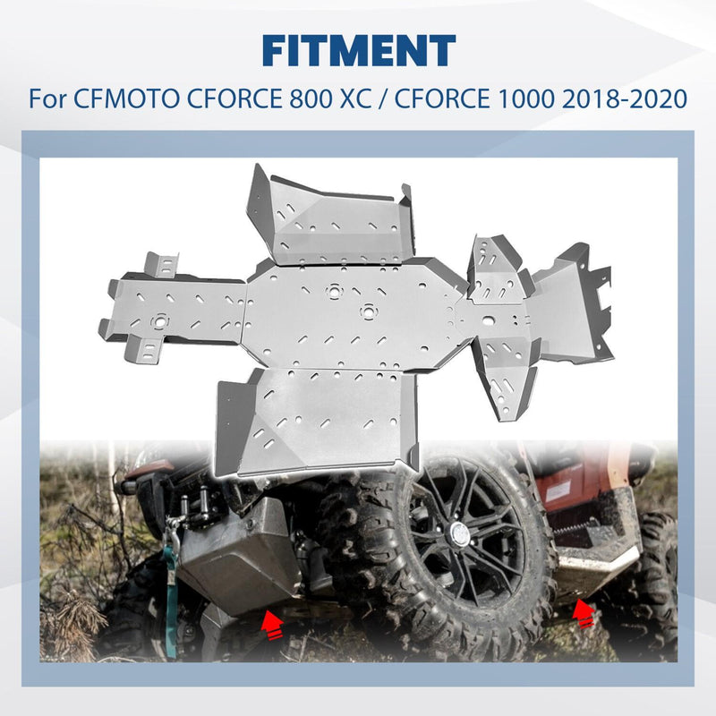 DURAFORCE Full Chassis Skid Plate Aluminum For CFMOTO CFORCE 800 xc / 1000 2018 2019 2024