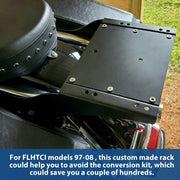 DURAFORCE For Harley Touring Road King 97-08 Razor Choppped Luggage Trunk Mount Bracket