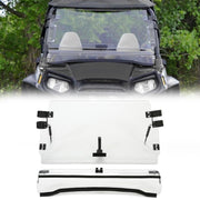 DURAFORCE Front 2-IN-1 Windshield Clear For Polaris RZR 800, 900 XP 2008-2014 Flip