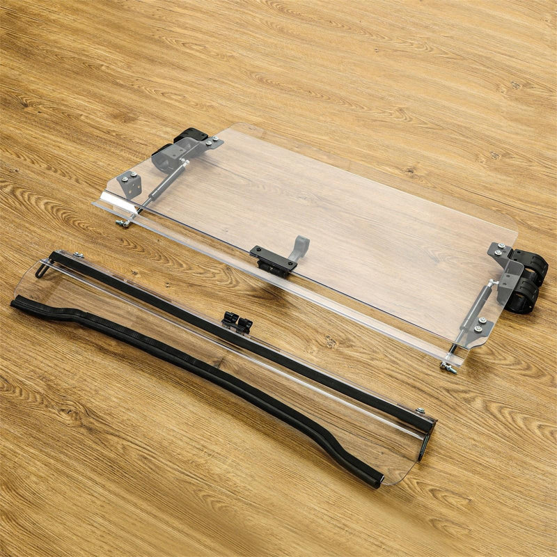 DURAFORCE Front 2-IN-1 Windshield Clear For Polaris RZR 800, 900 XP 2008-2014 Flip