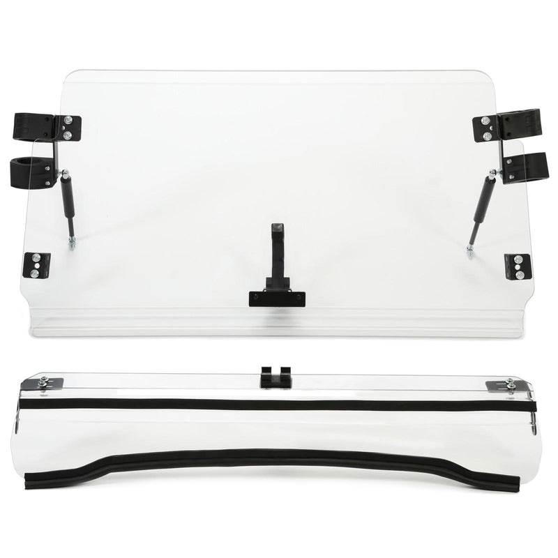 DURAFORCE Front 2-IN-1 Windshield Clear For Polaris RZR 800, 900 XP 2008-2014 Flip