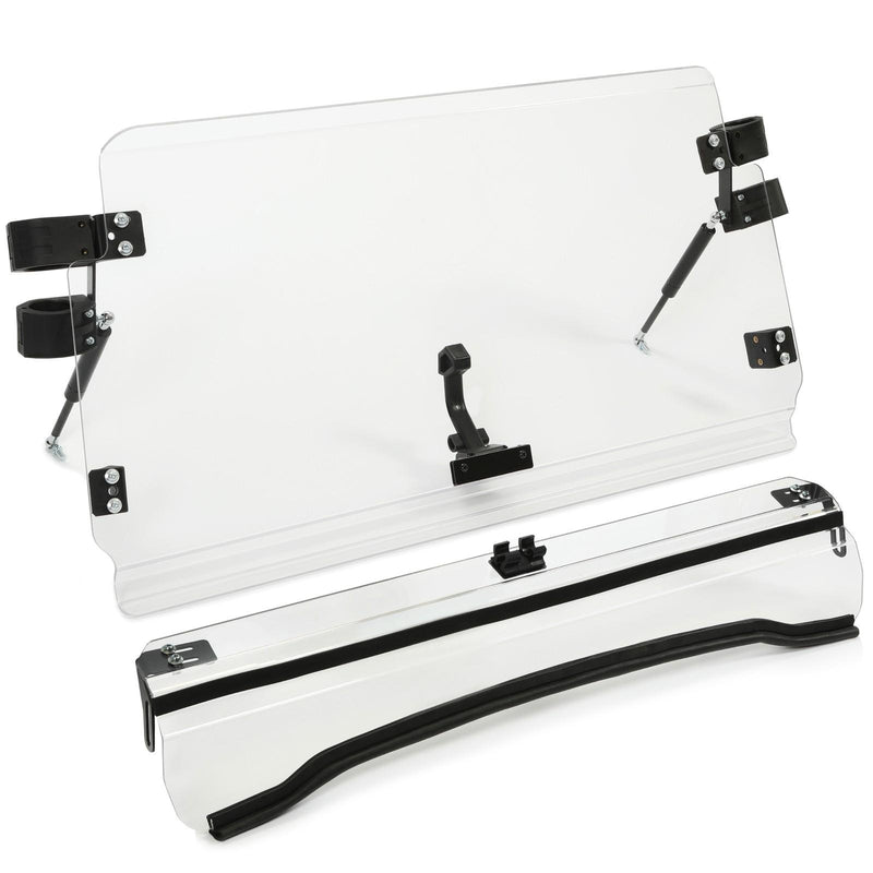 DURAFORCE Front 2-IN-1 Windshield Clear For Polaris RZR 800, 900 XP 2008-2014 Flip