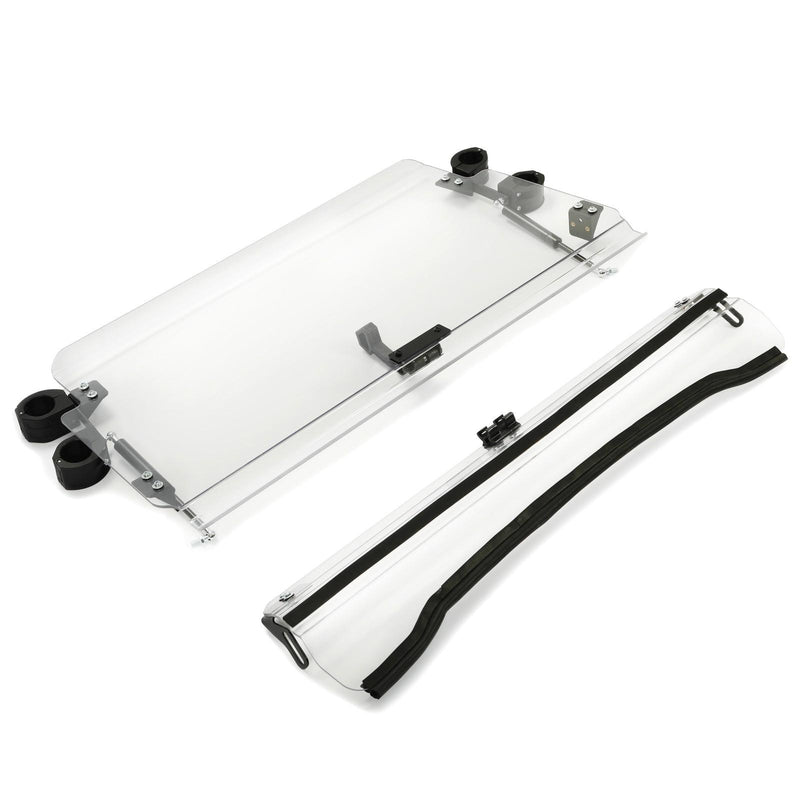 DURAFORCE Front 2-IN-1 Windshield Clear For Polaris RZR 800, 900 XP 2008-2014 Flip