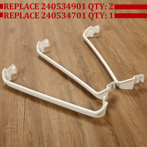 DURAFORCE 3PC Door Rack Shelf Retainer Bar For Frigidaire Refrigerator 240534701 240534901