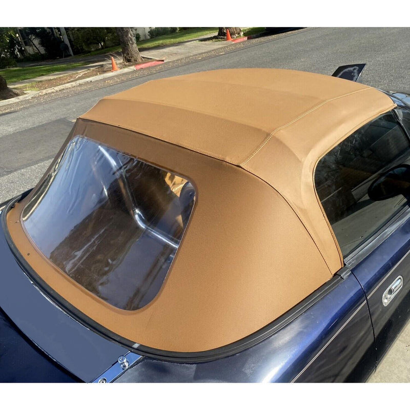 DURAFORCE For 1990-03 04 2005 Mazda Miata Convertible Soft Top & Plastic Window Tan Cabrio