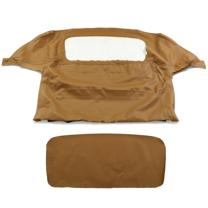 DURAFORCE For 1990-03 04 2005 Mazda Miata Convertible Soft Top & Plastic Window Tan Cabrio