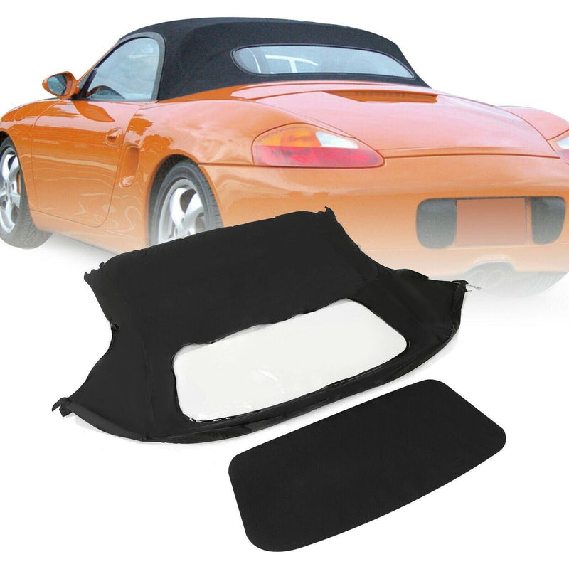 DURAFORCE For Porsche Boxster Convertible Top 97-02 in Black Cloth, Plastic Window
