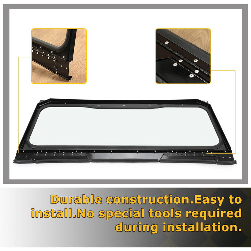 DURAFORCE Folding Glass Front Windshield For 2020 POLARIS GENERAL XP 1000 & XP 4 1000