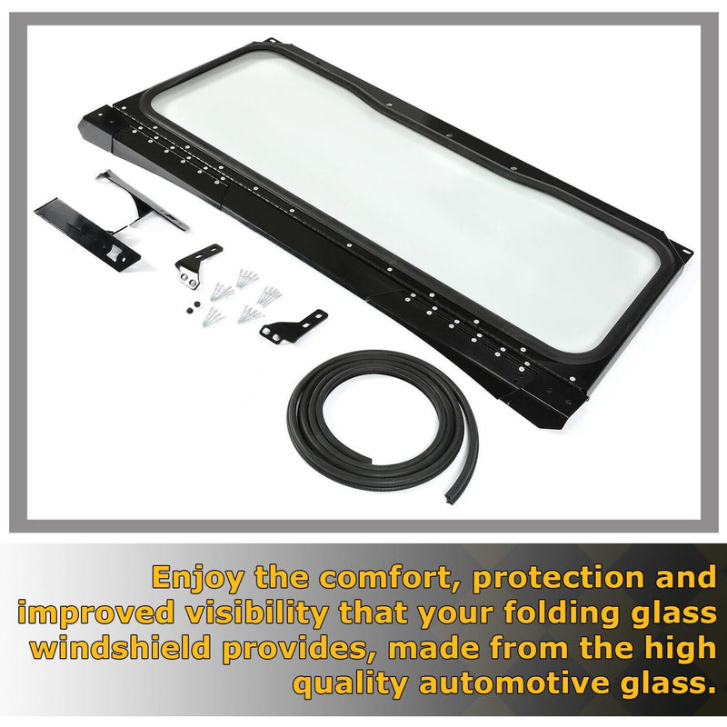 DURAFORCE Folding Glass Front Windshield For 2020 POLARIS GENERAL XP 1000 & XP 4 1000