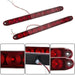 DURAFORCE 2PCS 15" Red Truck Trailer Light Bar 11 LED Stop Turn Tail Brake Lights Strip