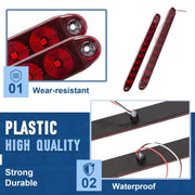 DURAFORCE 2PCS 15" Red Truck Trailer Light Bar 11 LED Stop Turn Tail Brake Lights Strip