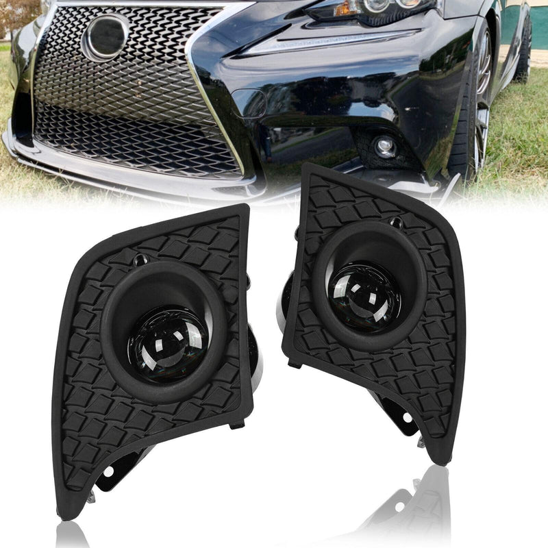 DURAFORCE For 2014-2016 Lexus IS250 IS350 F-Sport Projector Fog Lights Kit Switch+Harness