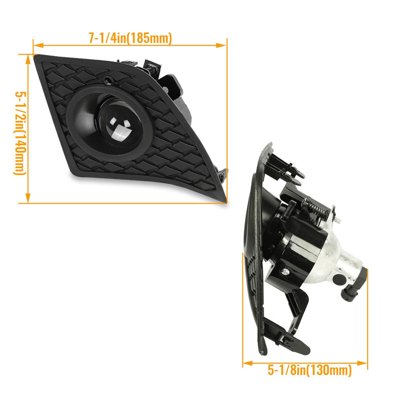 DURAFORCE For 2014-2016 Lexus IS250 IS350 F-Sport Projector Fog Lights Kit Switch+Harness