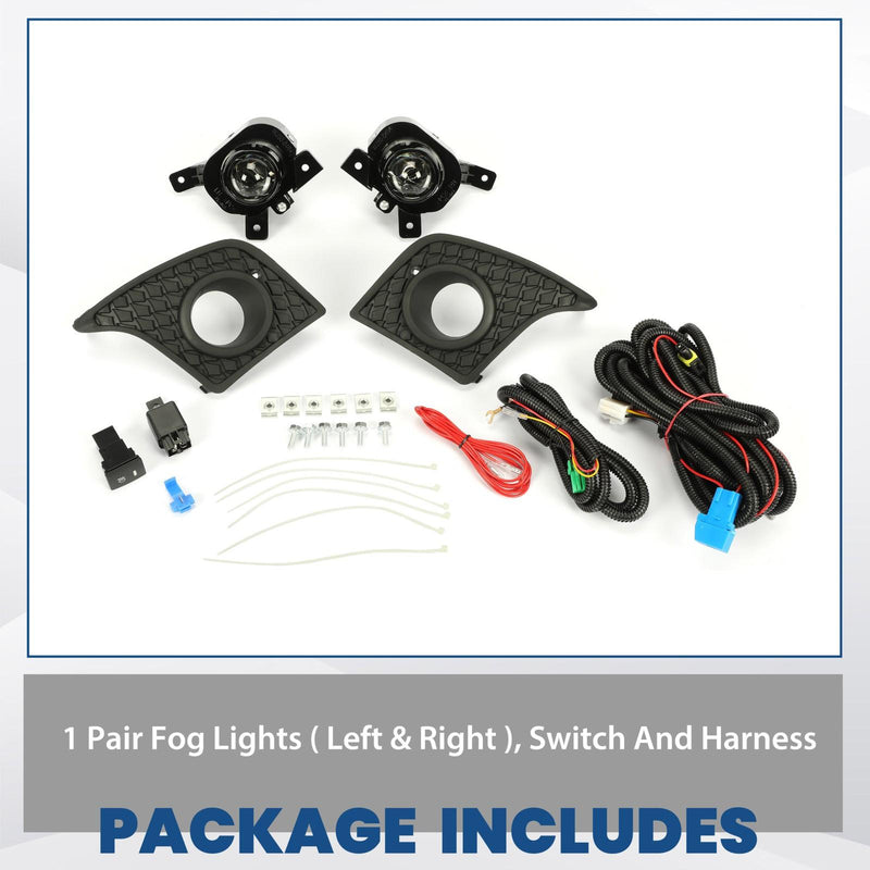 DURAFORCE For 2014-2016 Lexus IS250 IS350 F-Sport Projector Fog Lights Kit Switch+Harness