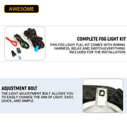DURAFORCE For 2014-2016 Lexus IS250 IS350 F-Sport Projector Fog Lights Kit Switch+Harness