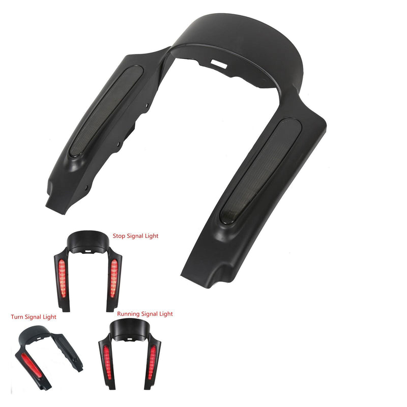 DURAFORCE Rear Fender Extension Fascia LED Light For Harley Touring CVO Street Glide 09-13