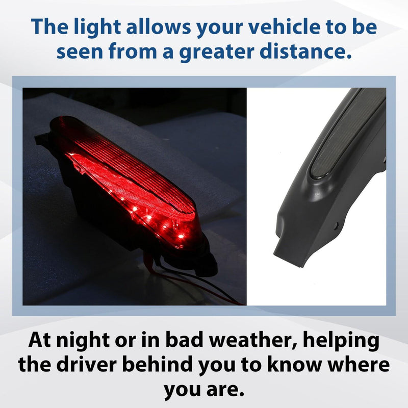 DURAFORCE Rear Fender Extension Fascia LED Light For Harley Touring CVO Street Glide 09-13