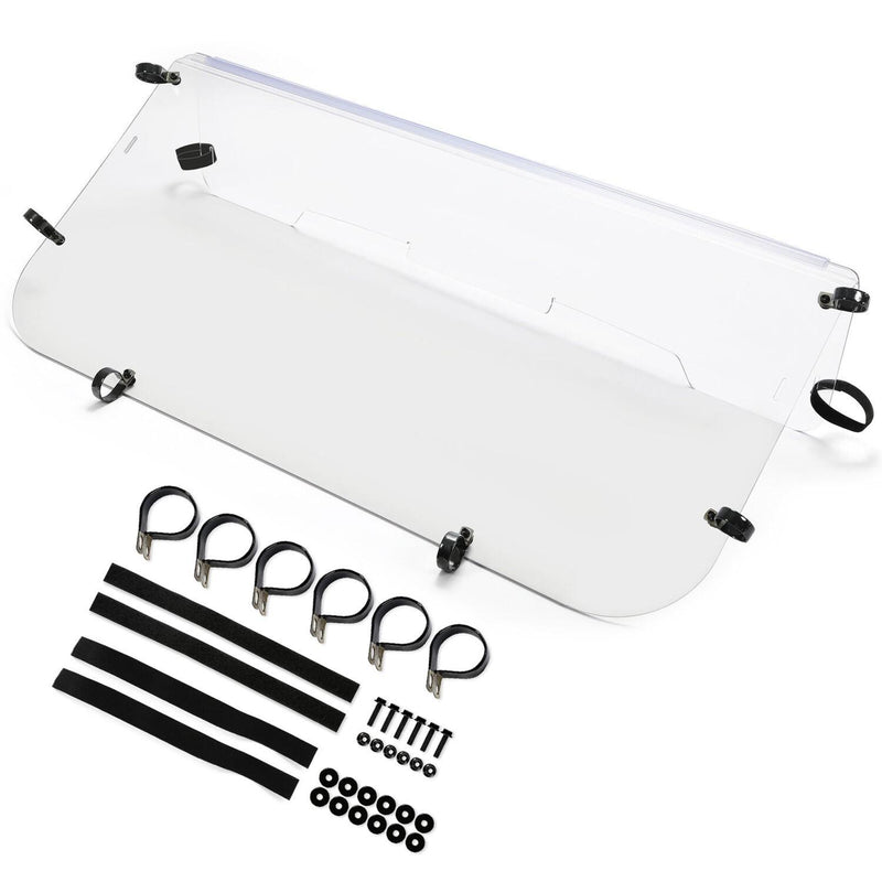 DURAFORCE For 2001-2008 Kawasaki Mule 3000/3010 Models Folding Windshield Clear W/Hardware