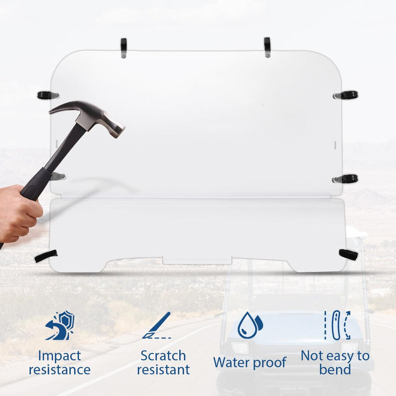 DURAFORCE For 2001-2008 Kawasaki Mule 3000/3010 Models Folding Windshield Clear W/Hardware