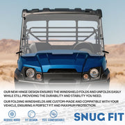 DURAFORCE For 2001-2008 Kawasaki Mule 3000/3010 Models Folding Windshield Clear W/Hardware
