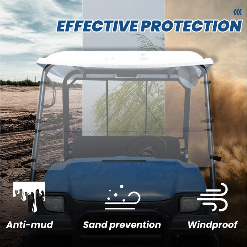 DURAFORCE For 2001-2008 Kawasaki Mule 3000/3010 Models Folding Windshield Clear W/Hardware