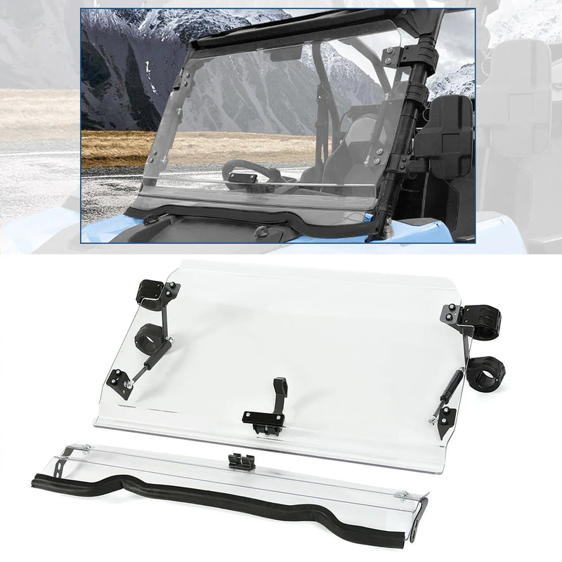 DURAFORCE For Polaris RZR 900/S 900 RZR XP1000 2014-18 Full Flip Up Windshield 2-IN-1