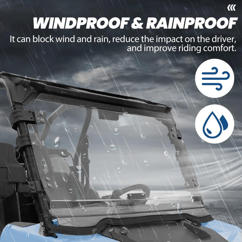 DURAFORCE For Polaris RZR 900/S 900 RZR XP1000 2014-18 Full Flip Up Windshield 2-IN-1
