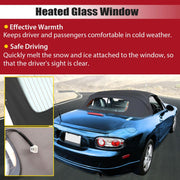 DURAFORCE Black Convertible Soft Top W/ Heated Glass Window For Mazda MX-5 Miata 2006-2014