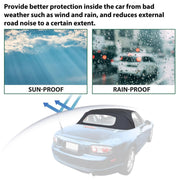 DURAFORCE Black Convertible Soft Top W/ Heated Glass Window For Mazda MX-5 Miata 2006-2014