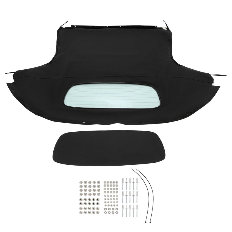 DURAFORCE Black Convertible Soft Top W/ Heated Glass Window For Mazda MX-5 Miata 2006-2014