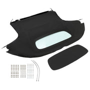 DURAFORCE Black Convertible Soft Top W/ Heated Glass Window For Mazda MX-5 Miata 2006-2014