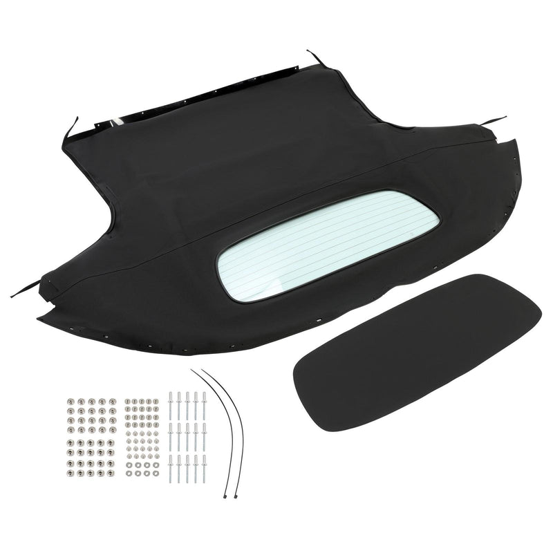 DURAFORCE Black Convertible Soft Top W/ Heated Glass Window For Mazda MX-5 Miata 2006-2014