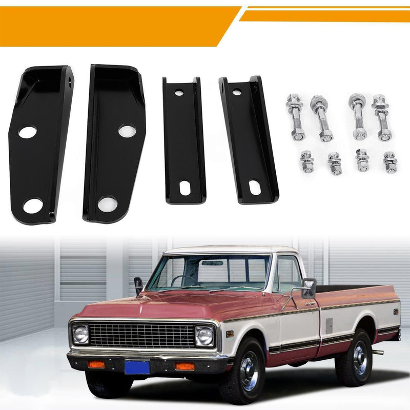 DURAFORCE Rear Shock Relocation Brackets Kit For 1963-1972 Chevy C10 C20 GMC C15 Pickup