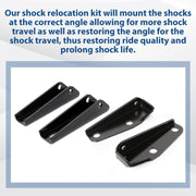 DURAFORCE Rear Shock Relocation Brackets Kit For 1963-1972 Chevy C10 C20 GMC C15 Pickup
