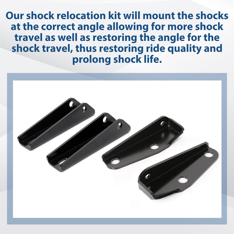 DURAFORCE Rear Shock Relocation Brackets Kit For 1963-1972 Chevy C10 C20 GMC C15 Pickup