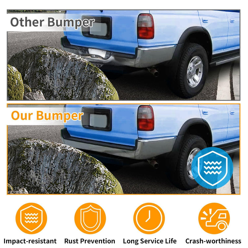 DURAFORCE Rear Step Bumper Face Bar Steel For Toyota 4Runner SR5 Base 1996-2002 #TO1102219