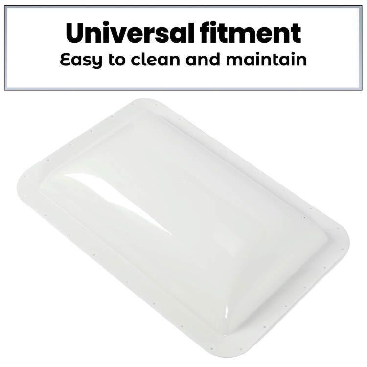 DURAFORCE 18" x 26" For RV Camper Skylight Exterior White Skylight Cover Roof Top