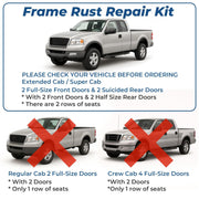 DURAFORCE Mid Frame Rail Rust Repair Kit Pair Green For Ford F150 Extended Cab 4WD 2004-08