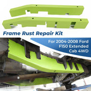 DURAFORCE Mid Frame Rail Rust Repair Kit Pair Green For Ford F150 Extended Cab 4WD 2004-08