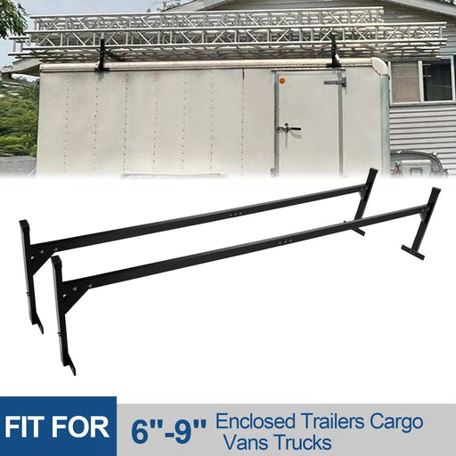 DURAFORCE 72"-108" Adjustable Ladder Roof Rack For Enclosed Trailers Cargo Vans Trucks