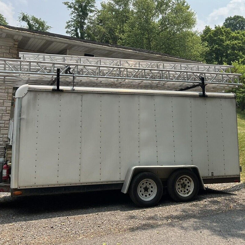 DURAFORCE 72"-108" Adjustable Ladder Roof Rack For Enclosed Trailers Cargo Vans Trucks