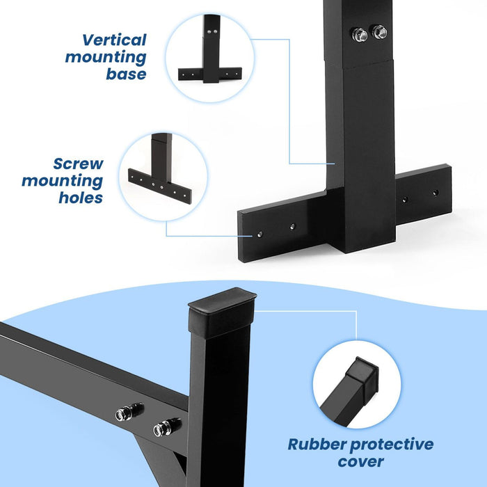 DURAFORCE 72"-108" Adjustable Ladder Roof Rack For Enclosed Trailers Cargo Vans Trucks