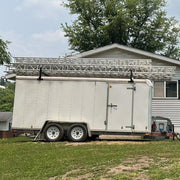 DURAFORCE 72"-108" Adjustable Ladder Roof Rack For Enclosed Trailers Cargo Vans Trucks