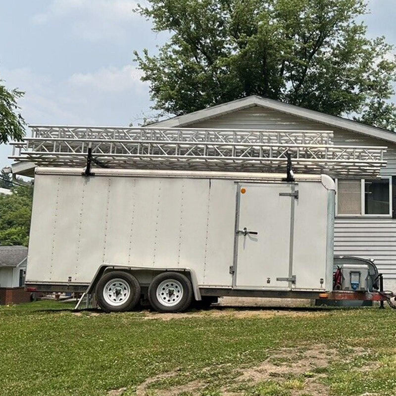 DURAFORCE 72"-108" Adjustable Ladder Roof Rack For Enclosed Trailers Cargo Vans Trucks